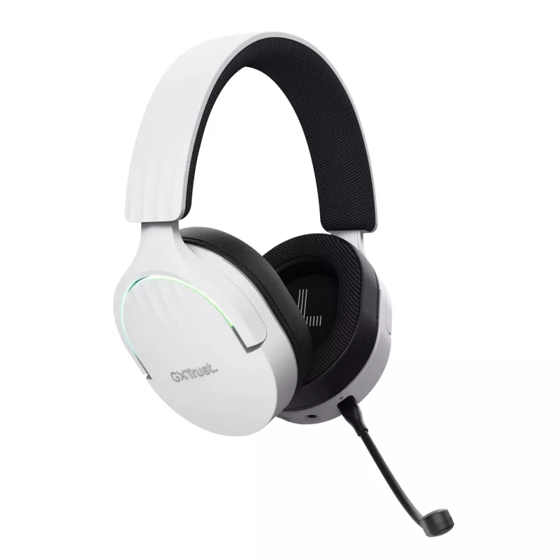 Trust GXT 491W FAYZO Headset con filo e senza fili Head-Band Gaming USB Type-C Bluetooth nero, bianco