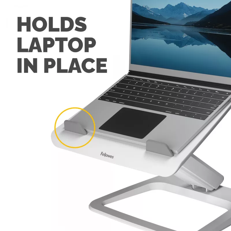 Fellowes supporto per laptop da scrivania – Hana LT supporto per laptop per casa e ufficio – supporto per laptop regolabile con 3 altezze – dimensione max. monitor 19