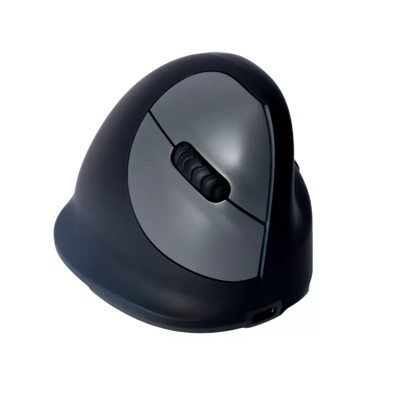 R-Go Tools mouse ergonomico R-Go HE Break con software per pause, grande (dimensione mano ≥ 185 mm), per destrimani, Bluetooth, nero