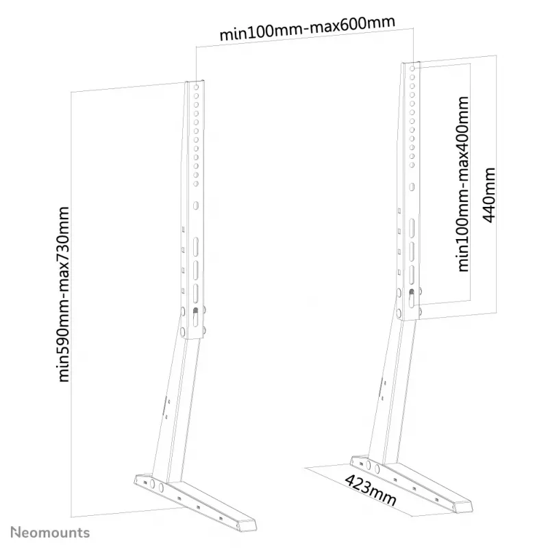 Neomounts FPMA-D1240Nero supporto per monitor 37-70