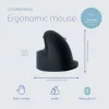 R-Go HE Break mouse verticale ergonomico, piccolo, per destrimani, wireless Bluetooth, nero