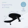 Poggia braccia R-Go Tools R-Go, ergonomico, simmetrico, con incavo addominale, schiuma morbida, nero