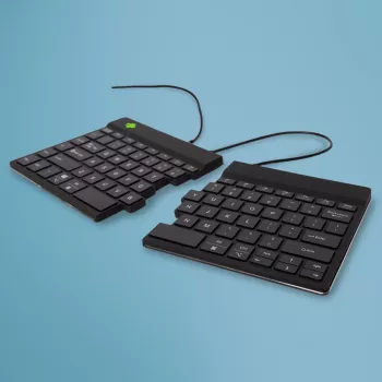 Tastiera ergonomica R-Go Tools R-Go Split Break v2 con software Break, tastiera ergonomica divisa, QWERTY (US), con filo, nero