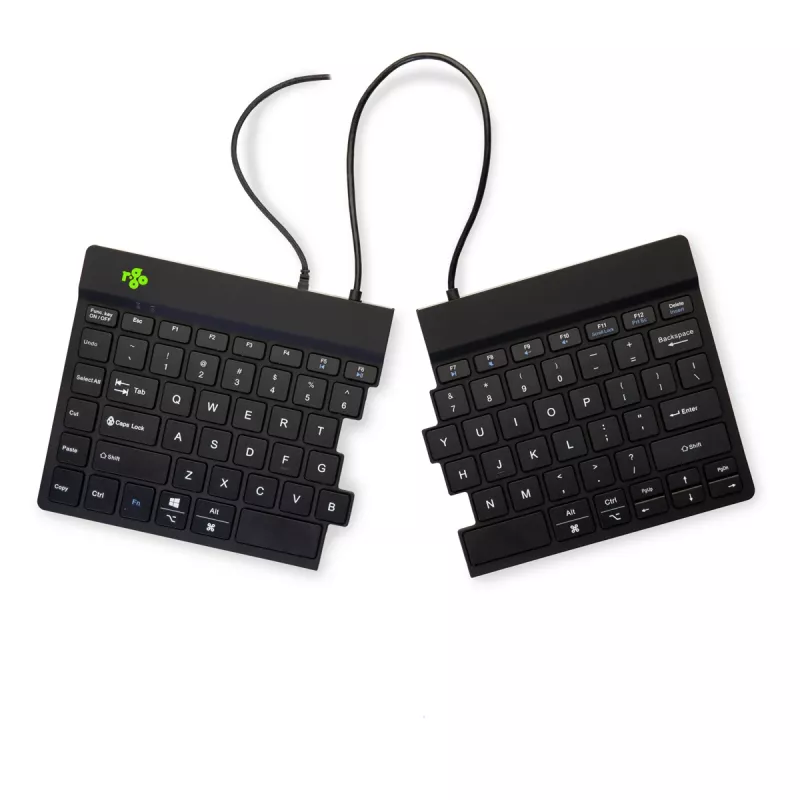 Tastiera ergonomica R-Go Tools R-Go Split Break v2 con software Break, tastiera ergonomica divisa, QWERTY (US), con filo, nero