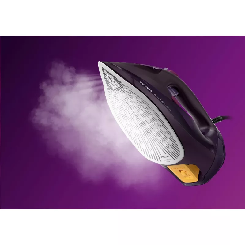 Ferro da stiro Philips serie 7000 DST7061/30 ferro da stiro a vapore suola SteamGlide Elite 3000 W viola
