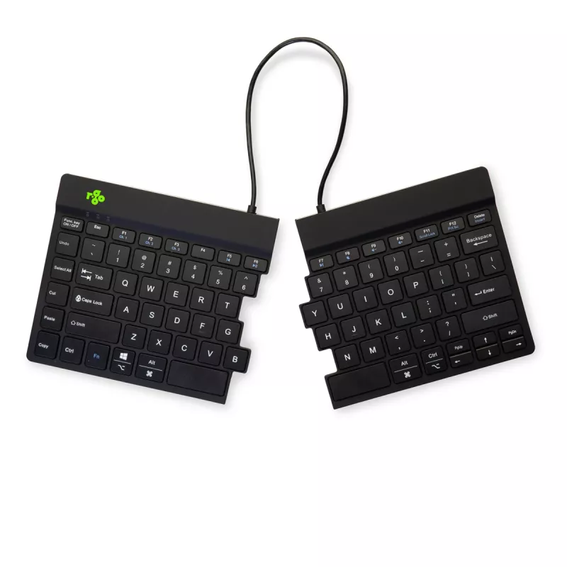 Tastiera ergonomica R-Go Tools R-Go Split Break con software per pause, tastiera ergonomica divisa, QWERTY (US), Bluetooth, nero
