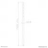 Neomounts FPMA-CP150Nero asta di prolunga supporto TV da soffitto - altezza 150 cm