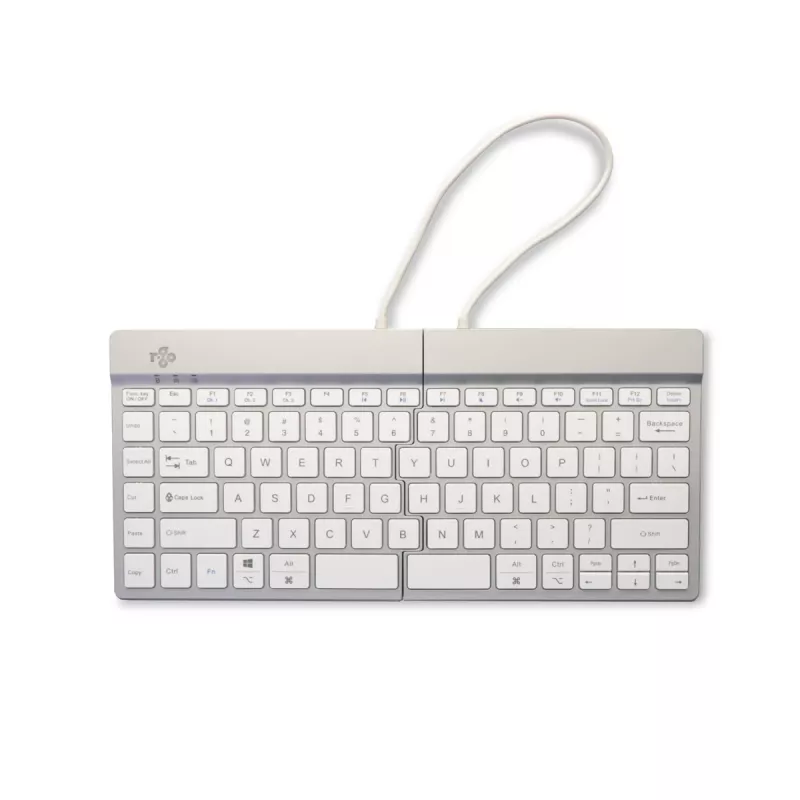 Tastiera ergonomica R-Go Tools R-Go Split Break con software per le pause, tastiera ergonomica divisa, QWERTY (US), Bluetooth, bianca