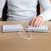 Tastiera ergonomica R-Go Tools R-Go Split Break con software per le pause, tastiera ergonomica divisa, QWERTY (US), Bluetooth, bianca