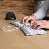 Tastiera ergonomica R-Go Tools R-Go Split Break con software per le pause, tastiera ergonomica divisa, QWERTY (US), Bluetooth, bianca