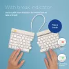 Tastiera ergonomica R-Go Tools R-Go Split Break con software per le pause, tastiera ergonomica divisa, QWERTY (US), Bluetooth, bianca