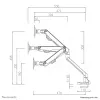 Braccio per monitor Neomounts FPMA-D750SILVER2 10-32 pollici - a gas - Topfix - blocco a 180°