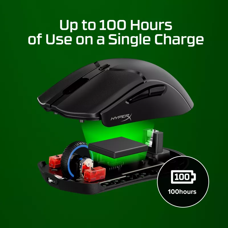 Mouse gaming wireless HyperX Pulsefire Haste 2 Mini, nero
