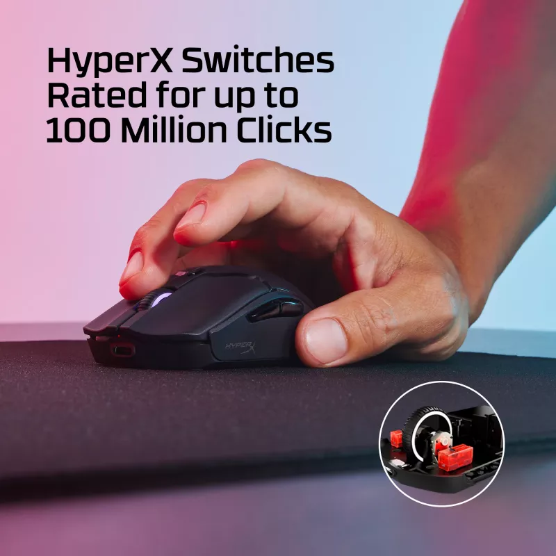 Mouse gaming wireless HyperX Pulsefire Haste 2 Mini, nero