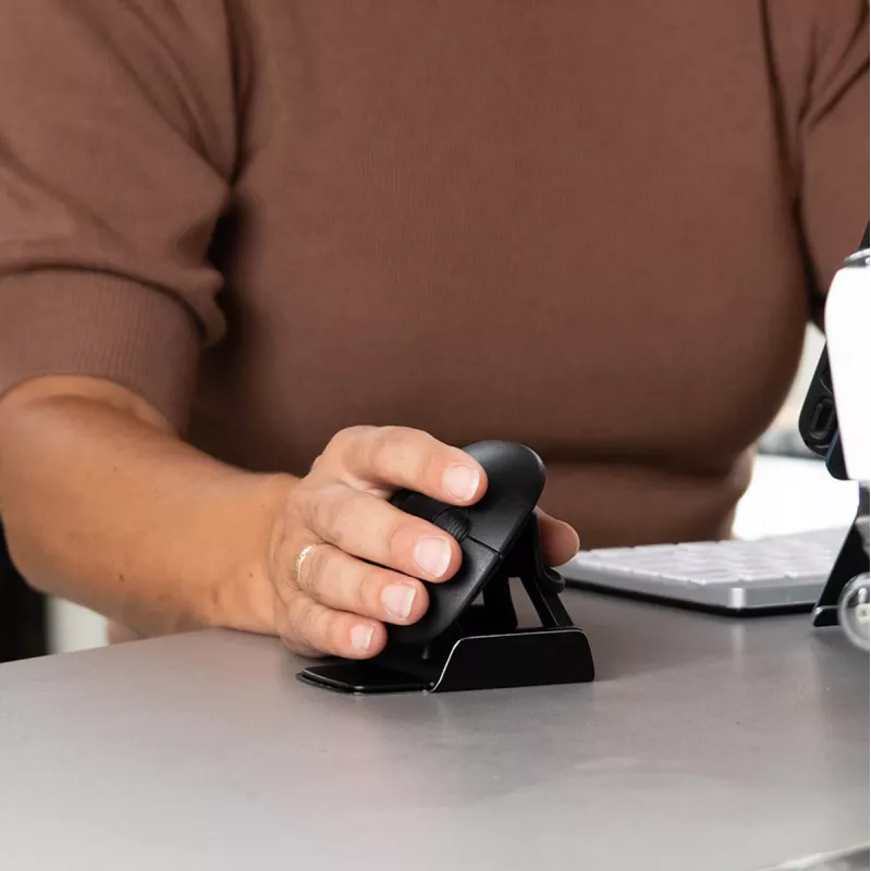 Mouse ergonomico R-Go Tools R-Go Twister, con software per pause, mouse ambidestro per entrambe le mani, pieghevole, Bluetooth e con filo