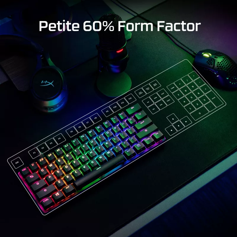 HyperX Alloy Origins 60 – Tastiera gaming meccanica – HX Red (layout US)