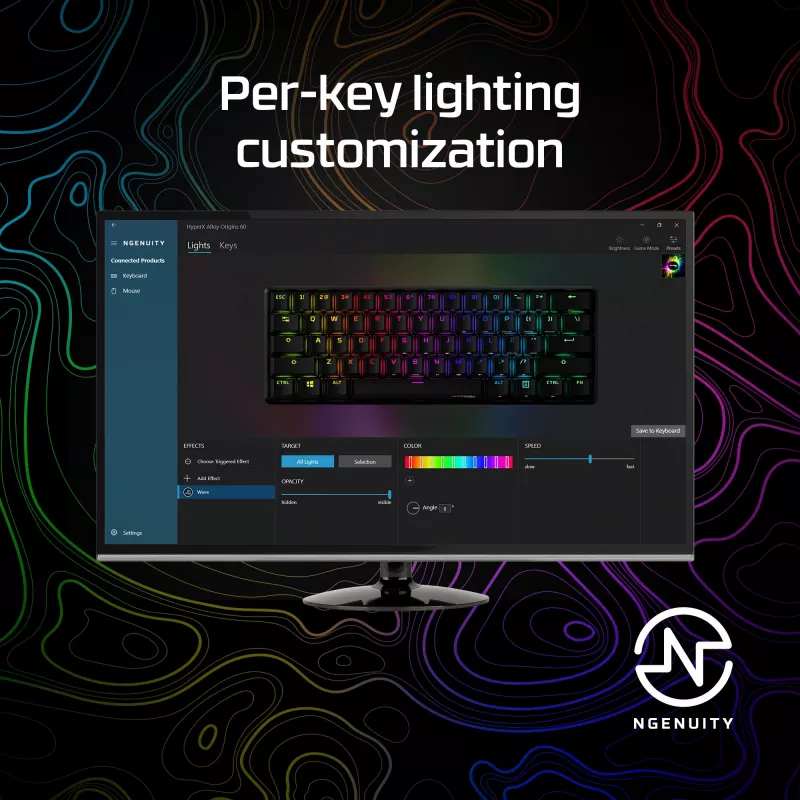 HyperX Alloy Origins 60 – Tastiera gaming meccanica – HX Red (layout US)