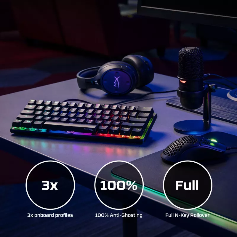 HyperX Alloy Origins 60 – Tastiera gaming meccanica – HX Red (layout US)