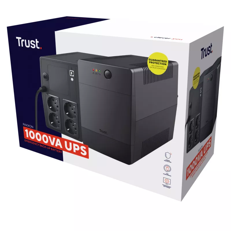 Trust Paxxon gruppo di continuità 1 kVA 600 W 4 uscite di rete