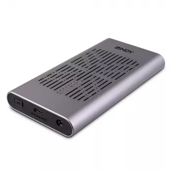 Lindy case per SSD USB 3.2 Gen 2x2 dual M.2 NVMe con funzione di clonazione