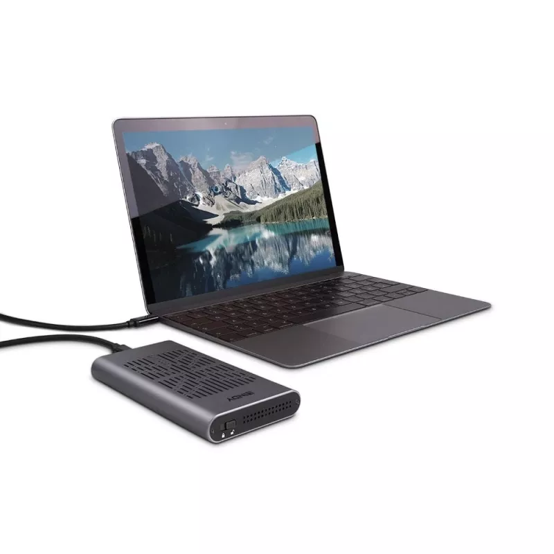 Lindy case per SSD USB 3.2 Gen 2x2 dual M.2 NVMe con funzione di clonazione
