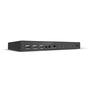 Switch KVM Lindy HDMI 18G USB 2.0 audio 4 porte 4K Ultra HD