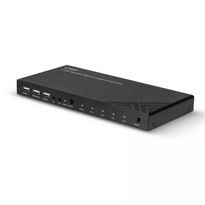 Switch KVM Lindy HDMI 18G USB 2.0 audio 4 porte 4K Ultra HD