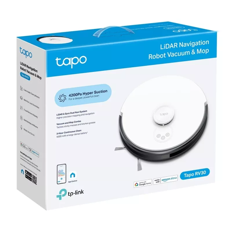Robot aspirapolvere e lavapavimenti con navigazione LiDAR TP-Link Tapo