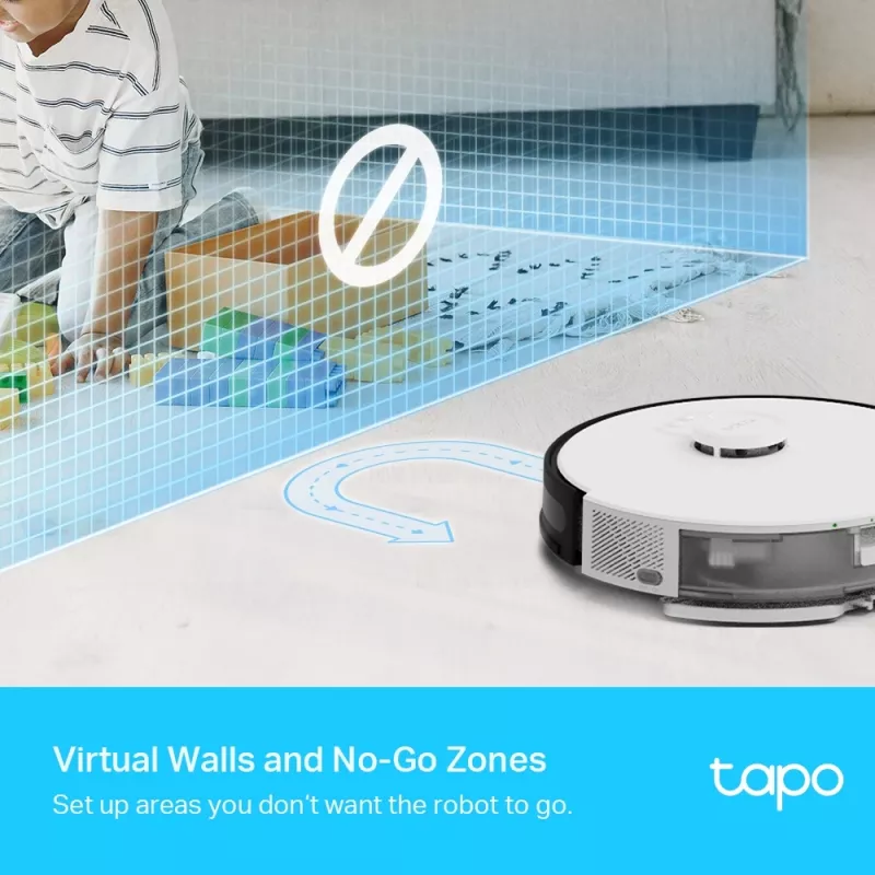 Robot aspirapolvere e lavapavimenti con navigazione LiDAR TP-Link Tapo
