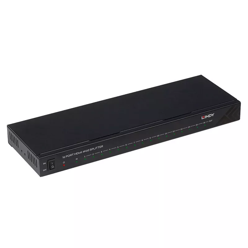 Splitter HDMI 4K60 Lindy 16 porte 16x HDMI 3840x2160 nero