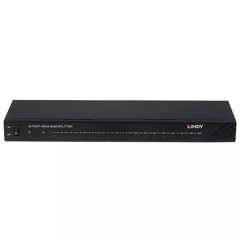 Splitter HDMI 4K60 Lindy 16 porte 16x HDMI 3840x2160 nero