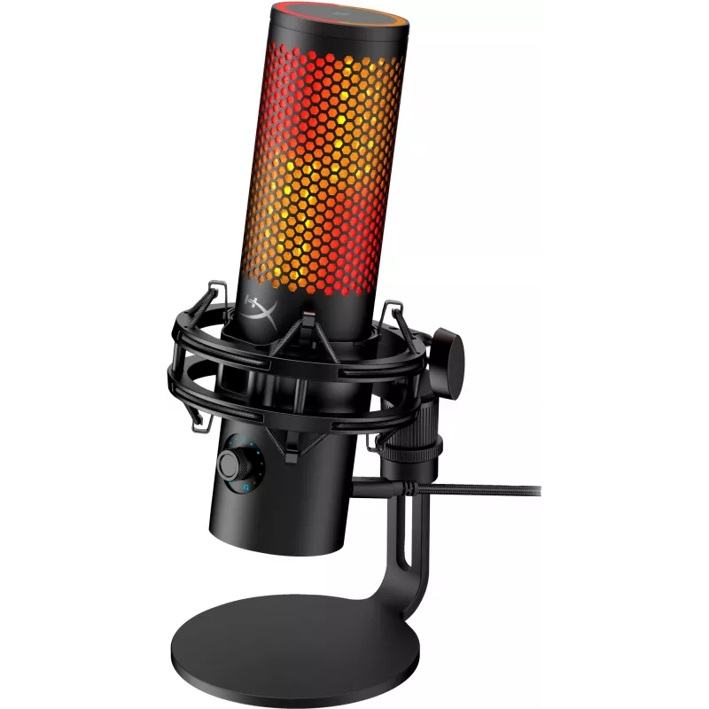 HyperX QuadCast 2 S - microfono USB (nero), microfono da tavolo, -8 dB, 20 - 20000 Hz, 1 Ω, cablato, USB