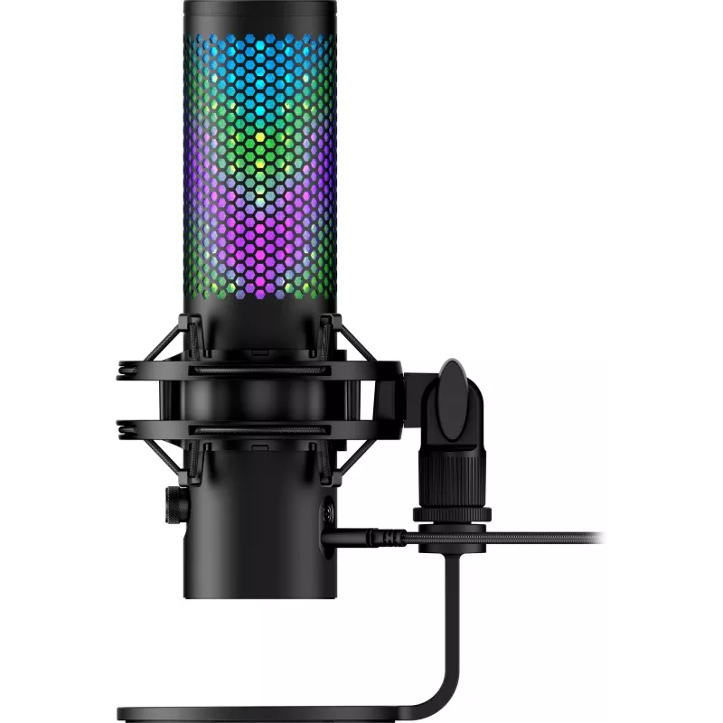 HyperX QuadCast 2 S - microfono USB (nero), microfono da tavolo, -8 dB, 20 - 20000 Hz, 1 Ω, cablato, USB