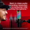 HyperX QuadCast 2 S - microfono USB (nero), microfono da tavolo, -8 dB, 20 - 20000 Hz, 1 Ω, cablato, USB