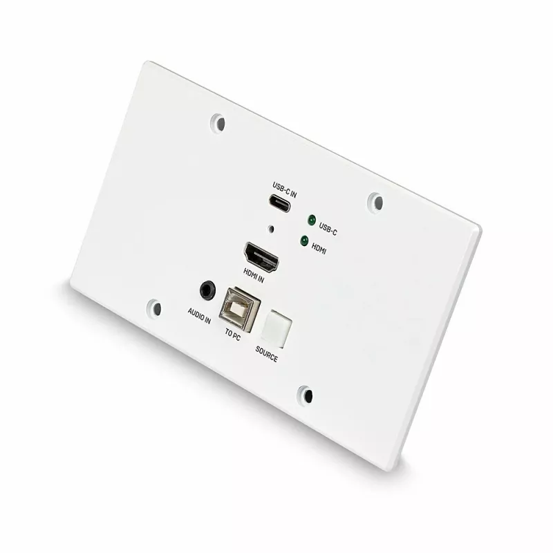 Lindy 150m Cat.6 HDMI 4K60 & Type C HDBaseT EU piastra a parete KVM-Extender, trasmettitore