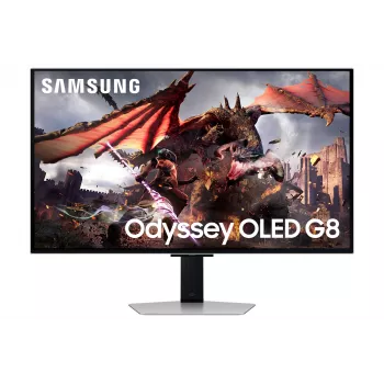 Monitor Samsung G80SD 32 pollici OLED 3840 x 2160 16:9 0,03 ms USB 3.2 Gen 1 VESA regolabile in altezza argento