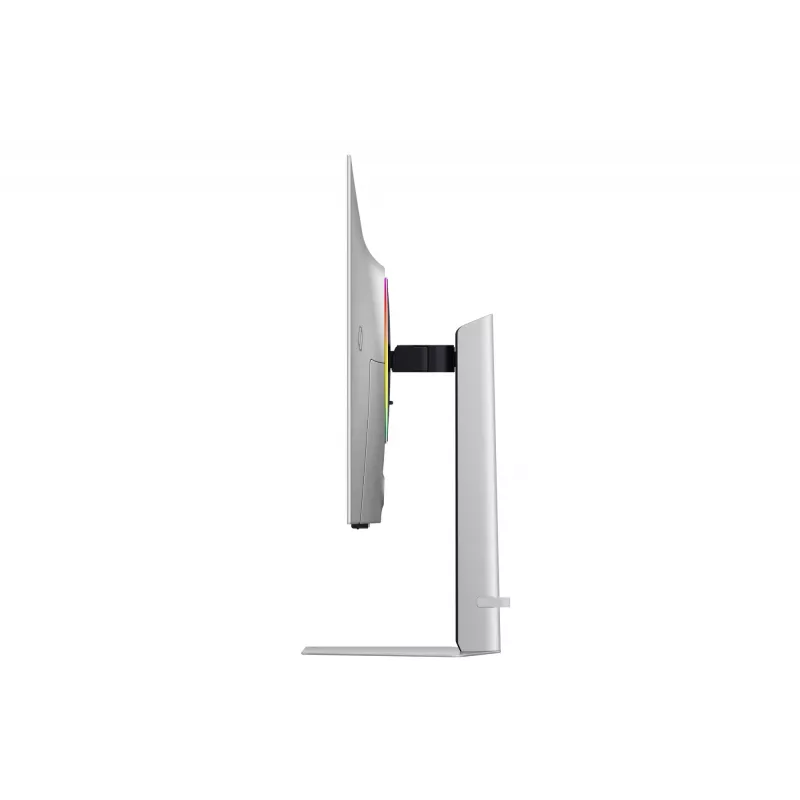 Samsung Odyssey OLED G8 G80SD LS32DG802SUXDU monitor gaming, 32 pollici (81,3 cm) OLED, 4K UHD 3840 x 2160, 240 Hz, 0,03 ms, HDR10, 2x HDMI, DisplayPort, hub USB 3.0, regolabile in altezza, pivot, argento