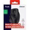 TRUST Fyda Office mouse ergonomico wireless per destrorsi – RF + Bluetooth 5.2 – ottico 2400 DPI – 6 tasti – nero