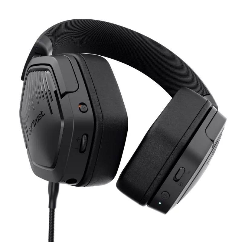 Trust GXT 493PS Carus cuffie gaming wireless per PS5, over-ear, microfono removibile, USB-C / USB-A / 3,5 mm, 20–20000 Hz, 1,2 m, nere