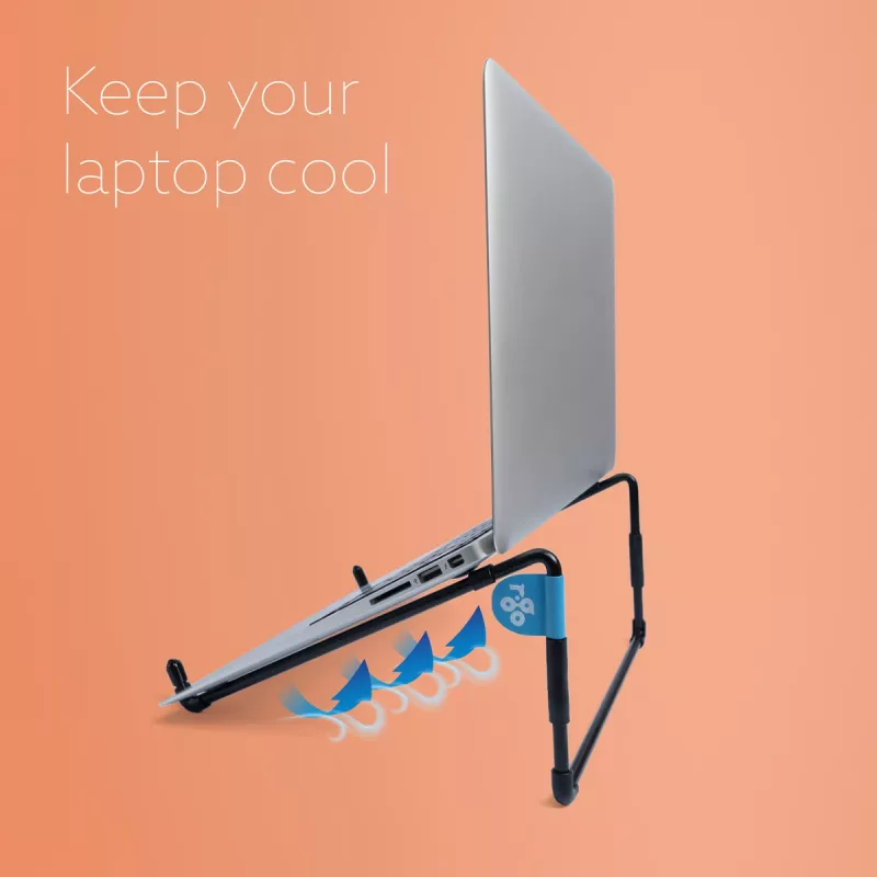 R-Go Tools supporto per laptop R-Go Steel Travel, ergonomico e pieghevole, adatto per laptop da 10-22