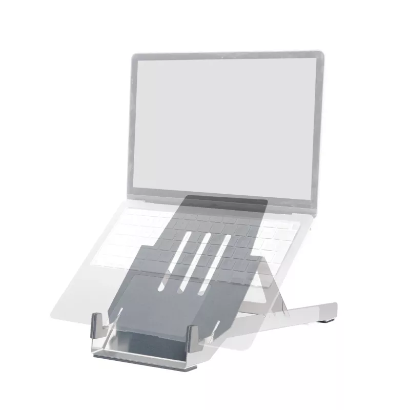 R-Go Tools supporto per laptop R-Go Riser Basic, supporto per laptop pieghevole e regolabile, alluminio, argento