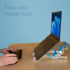 R-Go Tools supporto per laptop R-Go Riser Basic, supporto per laptop pieghevole e regolabile, alluminio, argento