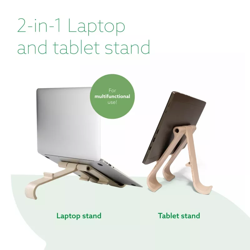 R-Go Tools supporto per laptop e tablet R-Go Treepod, ergonomico e modulare, regolabile, a base biologica