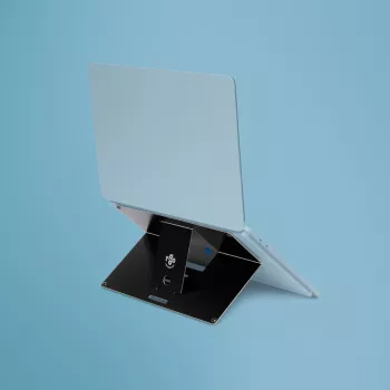 R-Go Tools supporto per laptop R-Go Riser Attachable, regolabile, integrato nel tuo laptop, alluminio, nero