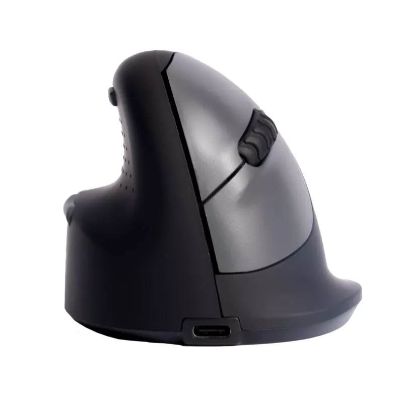 R-Go Tools mouse ergonomico R-Go HE Break con software per pause, medio (misura mano 165-185 mm), per mancini, Bluetooth, nero