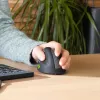 R-Go Tools mouse ergonomico R-Go HE Break con software per pause, medio (misura mano 165-185 mm), per mancini, Bluetooth, nero