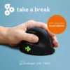 R-Go Tools mouse ergonomico R-Go HE Break con software per pause, medio (misura mano 165-185 mm), per mancini, Bluetooth, nero