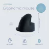 R-Go Tools mouse ergonomico R-Go HE Break con software per pause, medio (misura mano 165-185 mm), per mancini, Bluetooth, nero