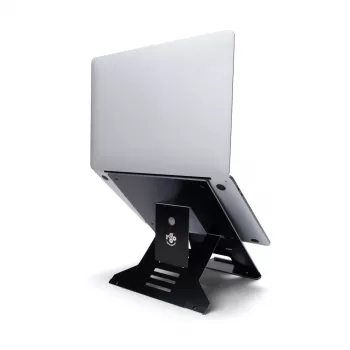 R-Go Tools supporto per laptop R-Go Riser Document, supporto ergonomico, pieghevole e regolabile con portadocumenti, nero