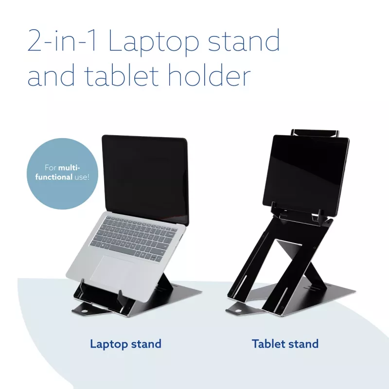 R-Go Tools supporto per tablet e laptop R-Go Riser Duo, adatto per schermi da 10–22